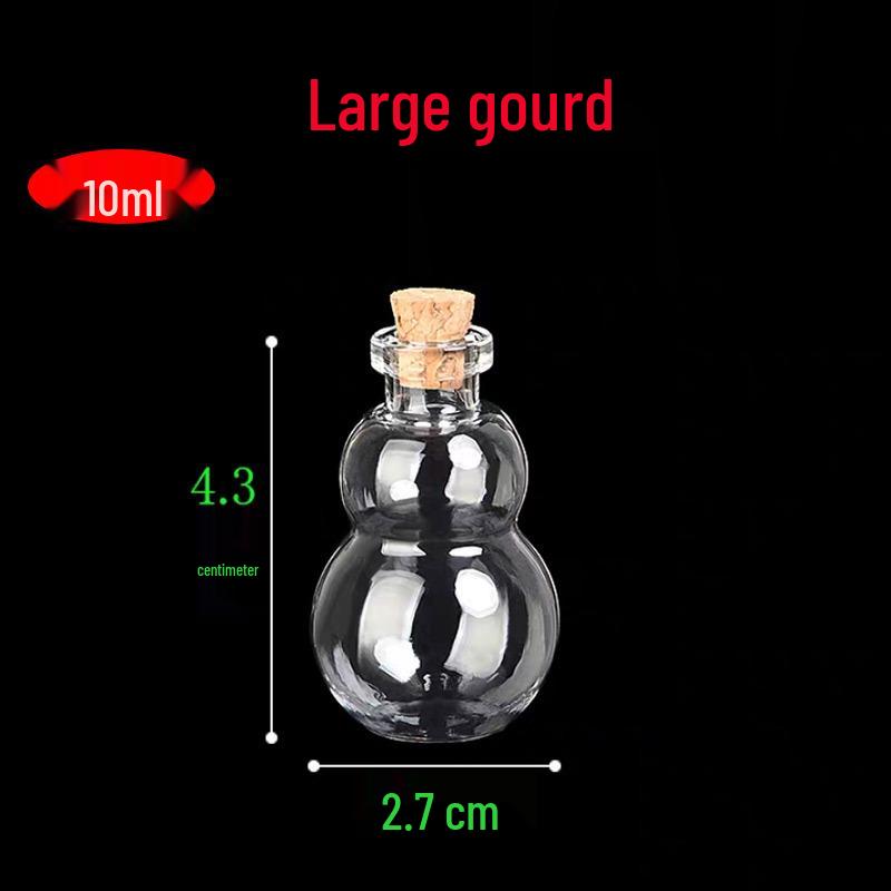 Mini Special-Shaped Glass Wishing Bottle Pendant with Cork for DIY