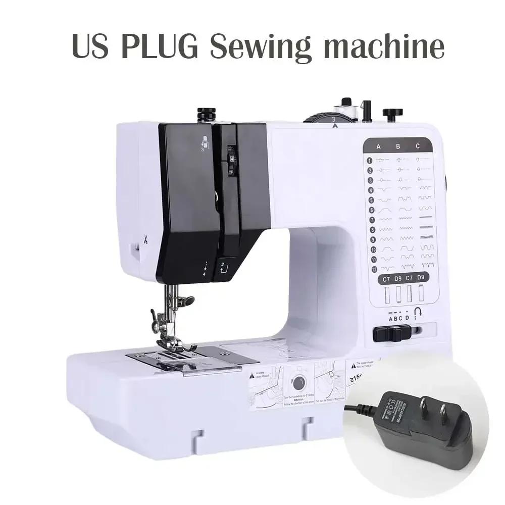 Sewing Machine 38 Stitches Mini Portable Handy Replaceable Presser Foot Winding Overlock Start Button Electrec With Pedal Repair