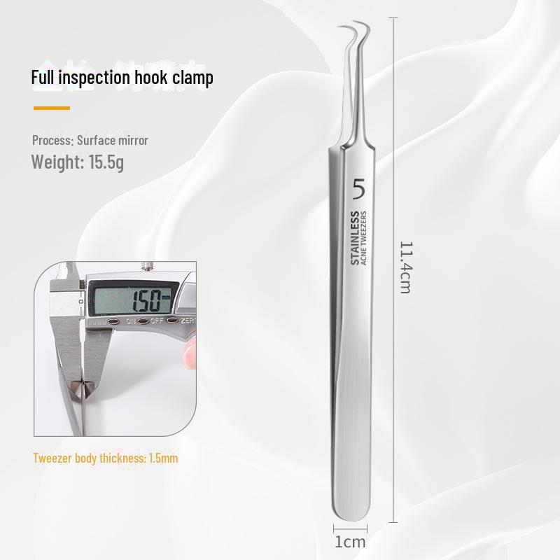 Stainless Steel Acne Needle & Blackhead Tweezers Set