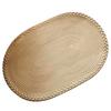 Bedroom Carpet Hand Woven Bedside Rug Study Living Room Oval Carpet Pure Color Floor Mat Beige