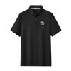 Dibinze Men's Plus Size Mercerized Cotton Short-Sleeve Polo Shirt