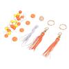 Keychain Lemon Silicone Bead Keyring Key Chain 15mm Silicone Bead Tassel Set for Decoration