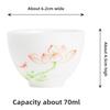 Ice Jade Porcelain Hand Painted Teacup Master Cup Tea Tasting Cup Handmade Flower Rhyme Single Cup Home Office Kung Fu Teacup