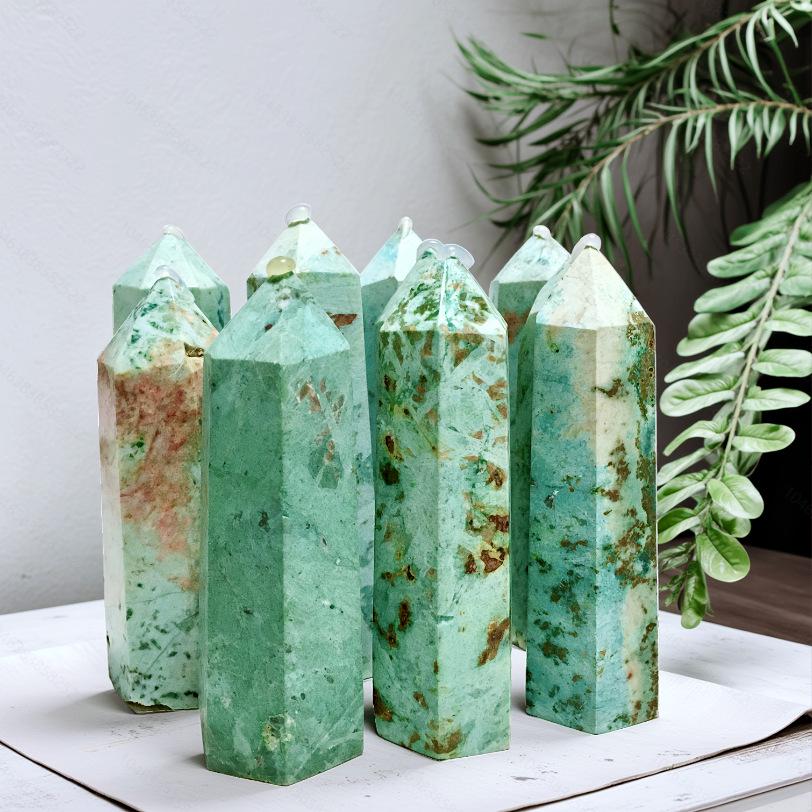 Popular Natural Crystal Hexagonal Pillar - American Pine Polished Stone for Home Decor & Energy Balancing