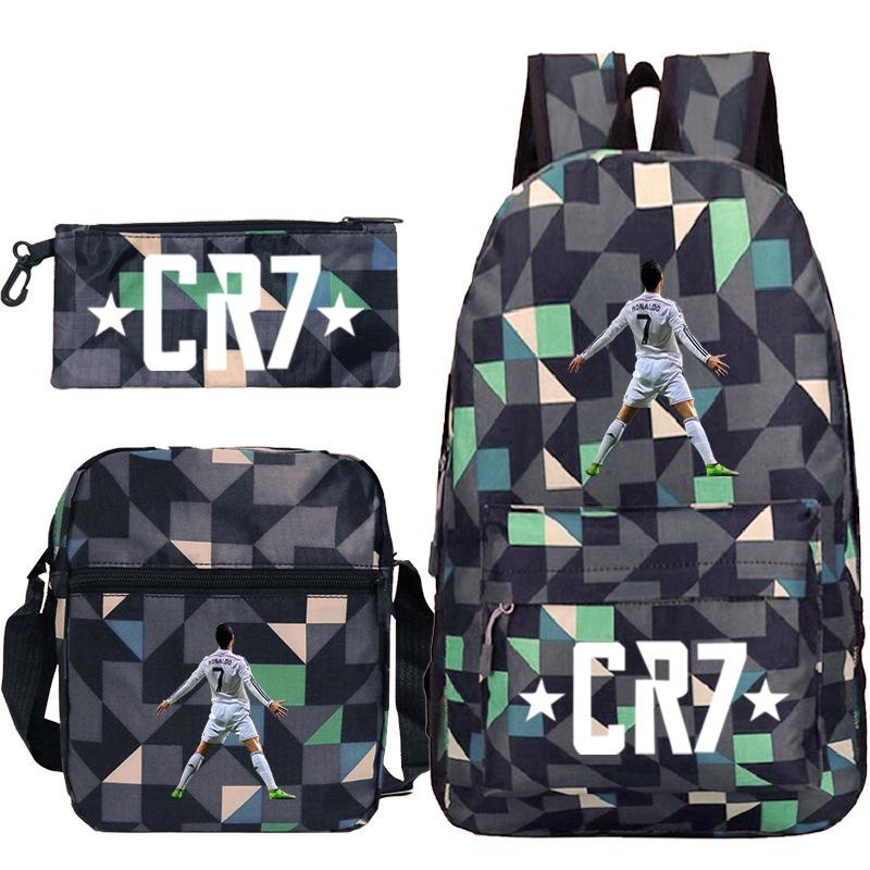 Star Surrounding Children S Backpack, Primary And Secondary School Students Schoolbag Three-Piece Set, Lightweight three-piece set