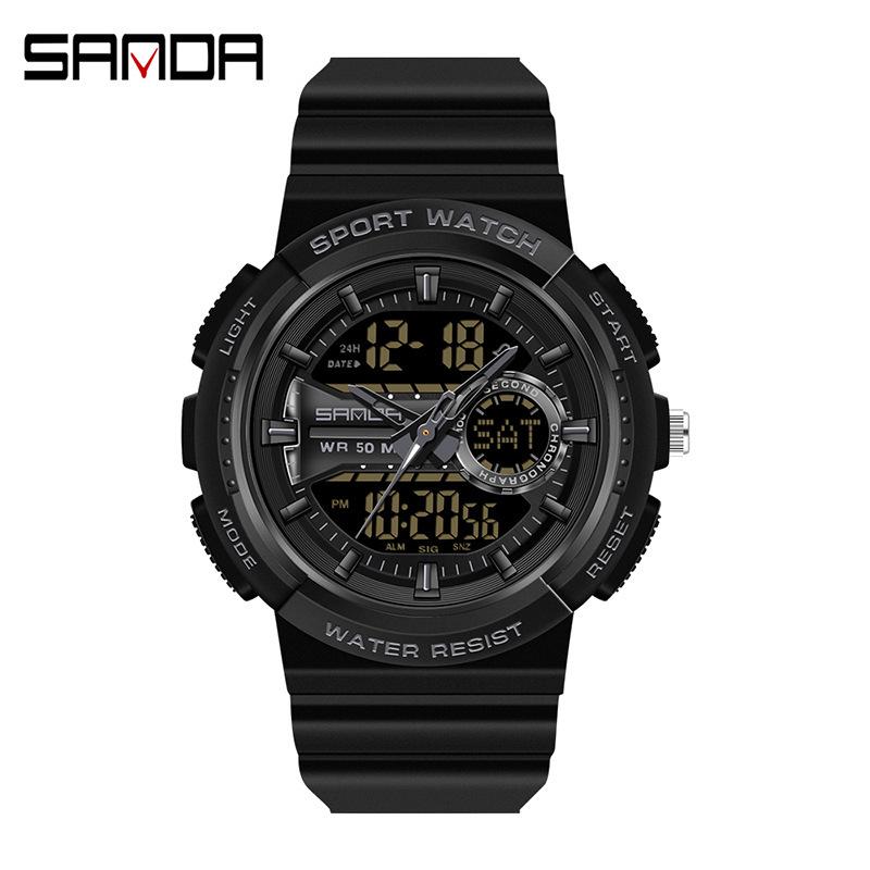 Sanda 6073 Electronic Teen Student Watch Fashion Trend Cool Men S Watch