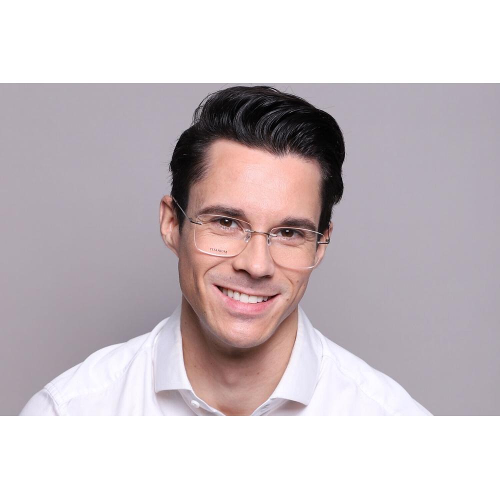 Rimless Rectangle Shiny Gunmetal SmaRtbuy Collection Henny Rt 009 C3 Fashion Unisex Eyeglasses