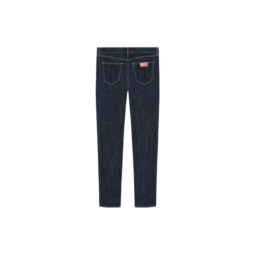 KENZO Logo Patch Slim Jeans FD65DP1016B1DM