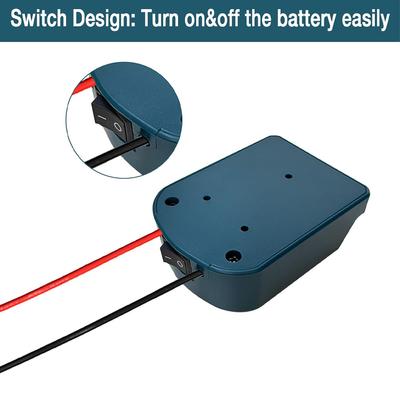 DIY Adapter für Makita 14,4V 18V Akku zu Dock Stromstecker Zubehör-Kit mit Kabelausgang und Schalter