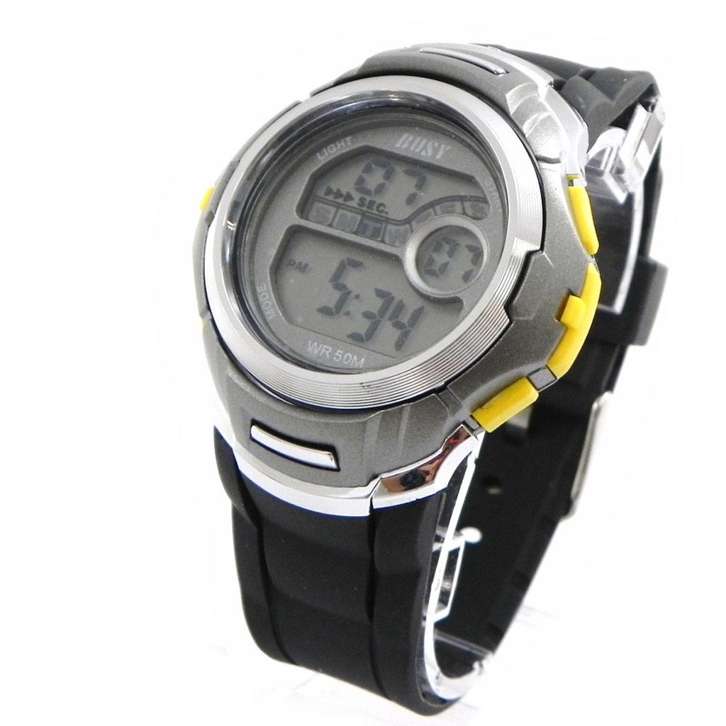Les Trésors De Lily [I1050] - Montre Sport 'Busy' jaune gris