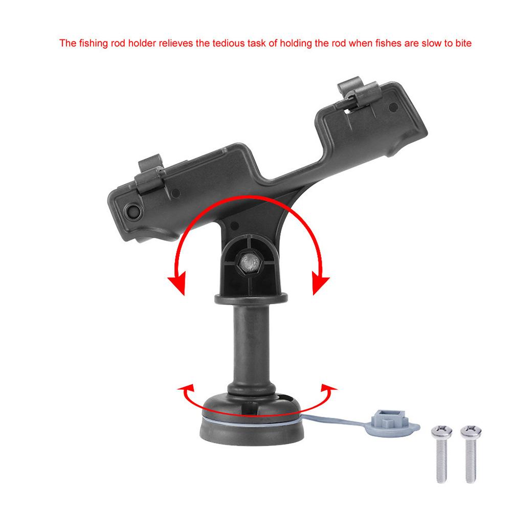 Rowing Boats Kayak Fishing Rod Holder 360 Degrees Swivel Fishing Pole Fixed Stand Rack Nylon Fishing Support Rod Holder Bracket