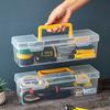 Toolbox Small Parts Screwdrivers Wrenches Transparent Storage Box with Adjustable Compartments Impact-Resistant Organizer Case
