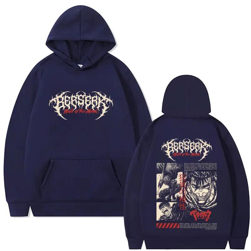 Anime Berserk Guts Graphic Hoodie Swordsman Gatsu Sacrifice Zodd Sweatshirt Men Women Casual Fleece Oversized Pullover Hoodies