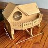 Wooden Hamster House Platform Ladder Solid Wood Interactive Toy For Small Pets Home Habitat Holiday Gift Cozy Cute