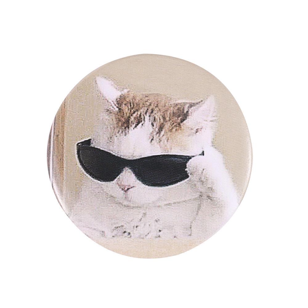 Niedliche Cartoon Katze und Mädchen Legierung Brosche für Taschen & Kleidung