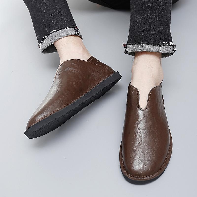 Fashion Men's Suede Lightweight Loafers Casual Men's Slip-On Shoes Comfortable Men's Driving Flat 2025 New Luxury Brand Male Dress Shoes