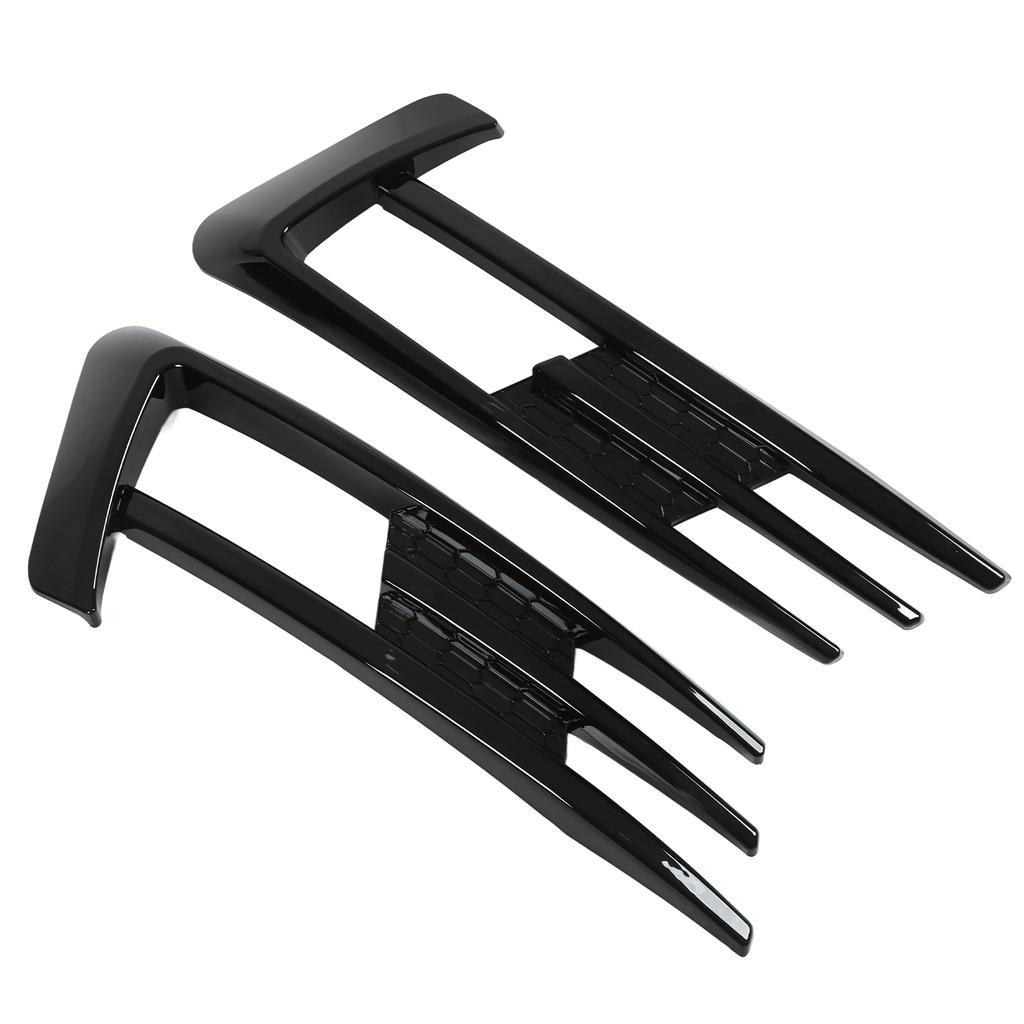 Glossy Black Front Fog Lamp Eyebrow Eyelid Cover Trim Replacement for MK7 2014‑ 2017