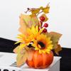 Thanksgiving Halloween Pumpkin Ornament 97444 Yellow Pumpkin