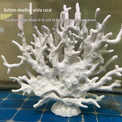Decorazione per acquario con barriera corallina finta - Scenario sottomarino con piante acquatiche di plastica