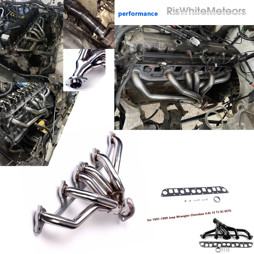 Exhaust Manifold HEADER 51327 for 1991-1999 2003 Jeep 91-01 Wrangler YJ/TJ 4.0L 93-01 Cherokee XJ 91-92 Grand Cherokee  ZJ