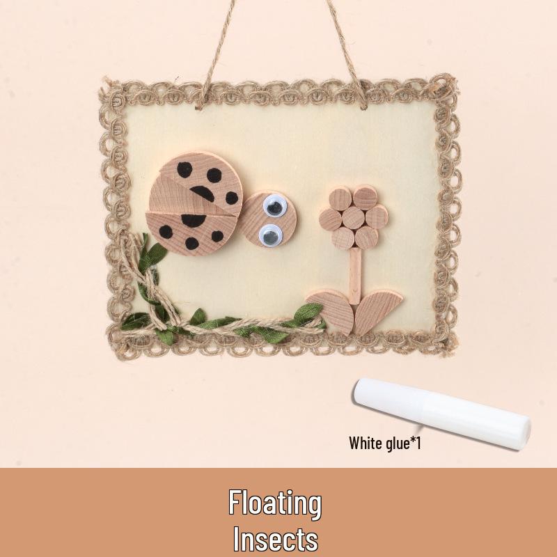 Dziecięcy zestaw do samodzielnego wykonania ramki na zdjęcia z naturalnego plastra drewna