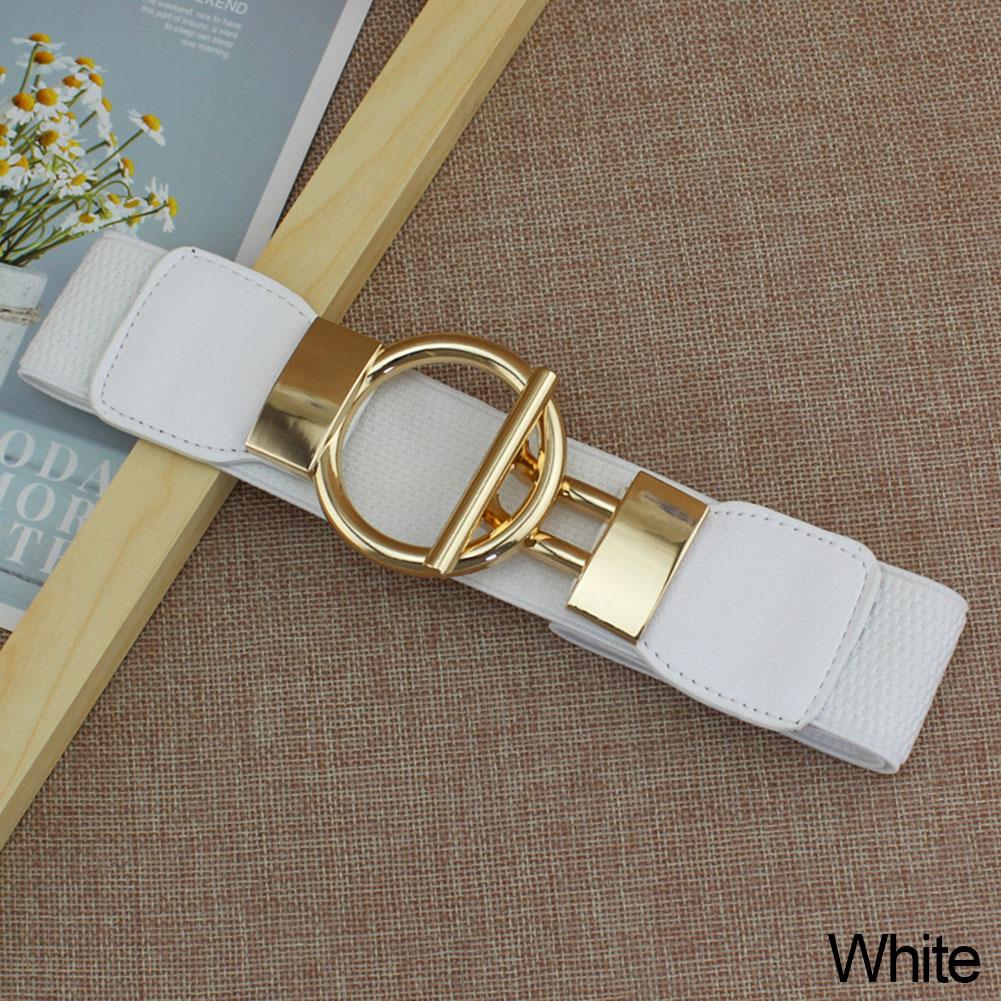 Women Adjustable Thin Belts Ladies Fashion Luxury Brand Skinny Coat Jacket Dress Waist Belt Gold Round Button Waistband