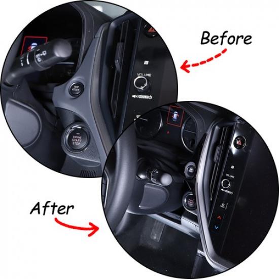 Glossy Piano Black Subtotal Mileage Panel Sticker For Subaru Crosstrek 24+