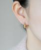 Alleun Silver 925 Twisted Bold Silver One-Touch Ring Earrings