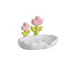 Creative Flower Soap Dish - Punch-Free, Drainage Holder for Washbasin - Ideal for Student Dorms and Homes.