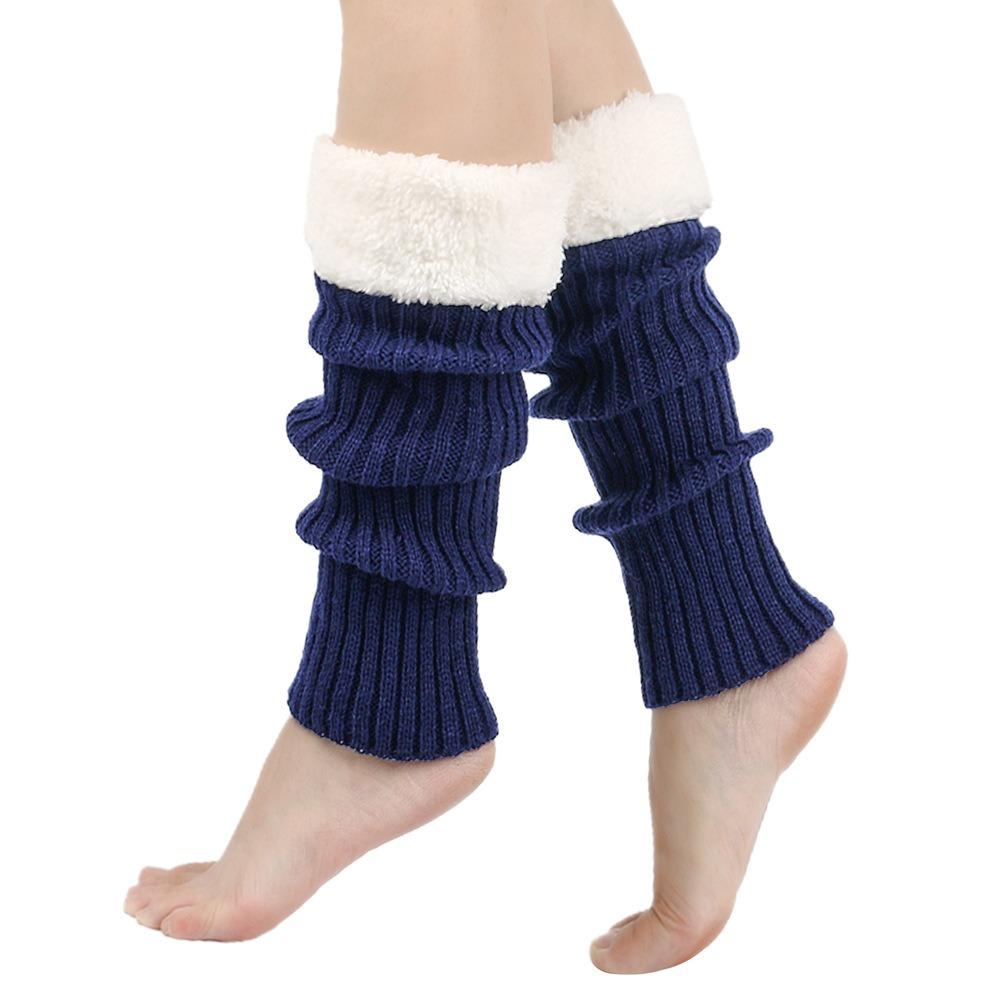 Christmas Knitted Leg Cover Candy Color Leg Warmer Stacked Christmas Leg Sleeve Thickened Foot Cover Strap Leg Socks Girls