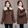 Women's cotton-padded clothes winter new thickened down cotton-padded jacket drawstring waist thin small medium and long cotton-padded jacket tide