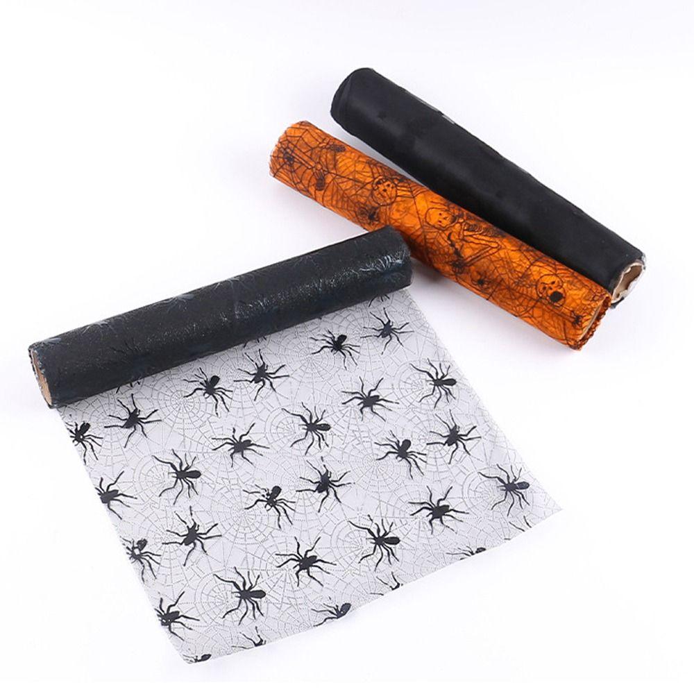 Funny Bat Tablecloth Bat Spider Skeleton Halloween Table Runner  Ghost Festival