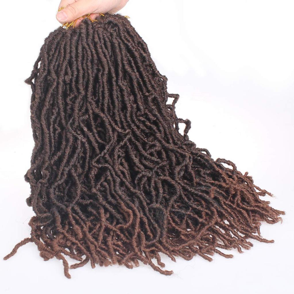 Soft Crochet Synthetic Hair Faux Locs Natural Style Pre Looped Goddess Locs High Temperature Fiber Black Women Braiding