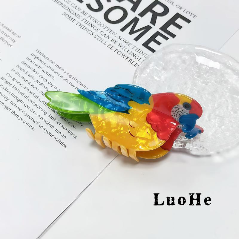 

Blue Magpie PVC Hair Clip - Cute Versatile Updo Shark Grip Clip