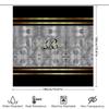 Black Gold Gray Shower Curtain Custom Name Monogrammed Bathroom Decor Custom Size