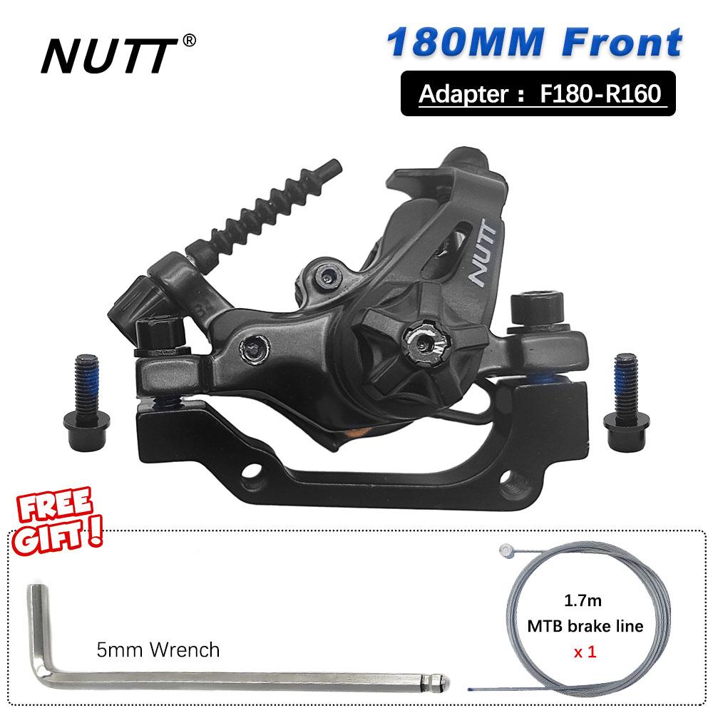 NUTT MTB Mountain Bicycle Discs Brake Red Color Brakes Line Caliper 160MM Disk 180MM Rotor For BMX Scooter Front Rear Bike Parts