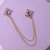 Suit Brooch for Men & Women Double Staggered Metal Hanging