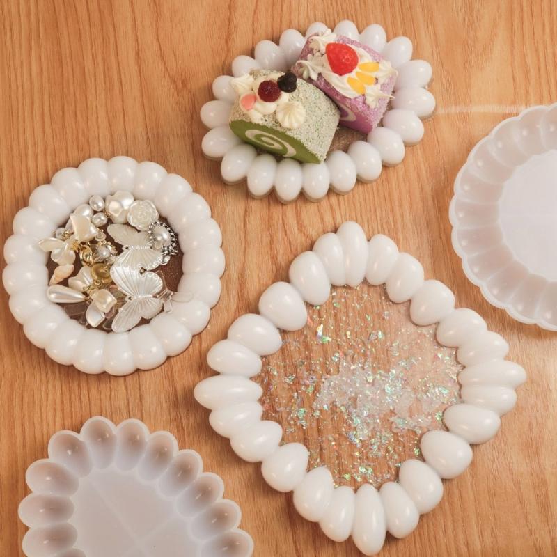 Multiple Bubble Tray Silicone Mold Coaster Casting Mould Plaster Epoxy Concrete Cement Mould Jewelry Storage Tray Decors