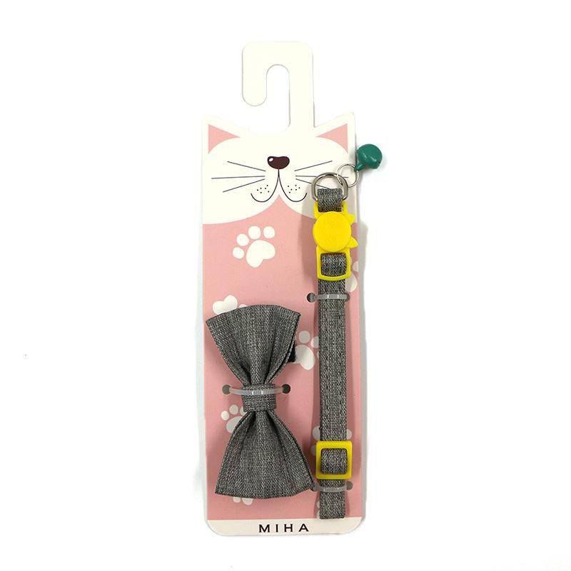 Charming Pet Cat & Puppy Collar with Bell and Bow Tie 1cm Adjustable