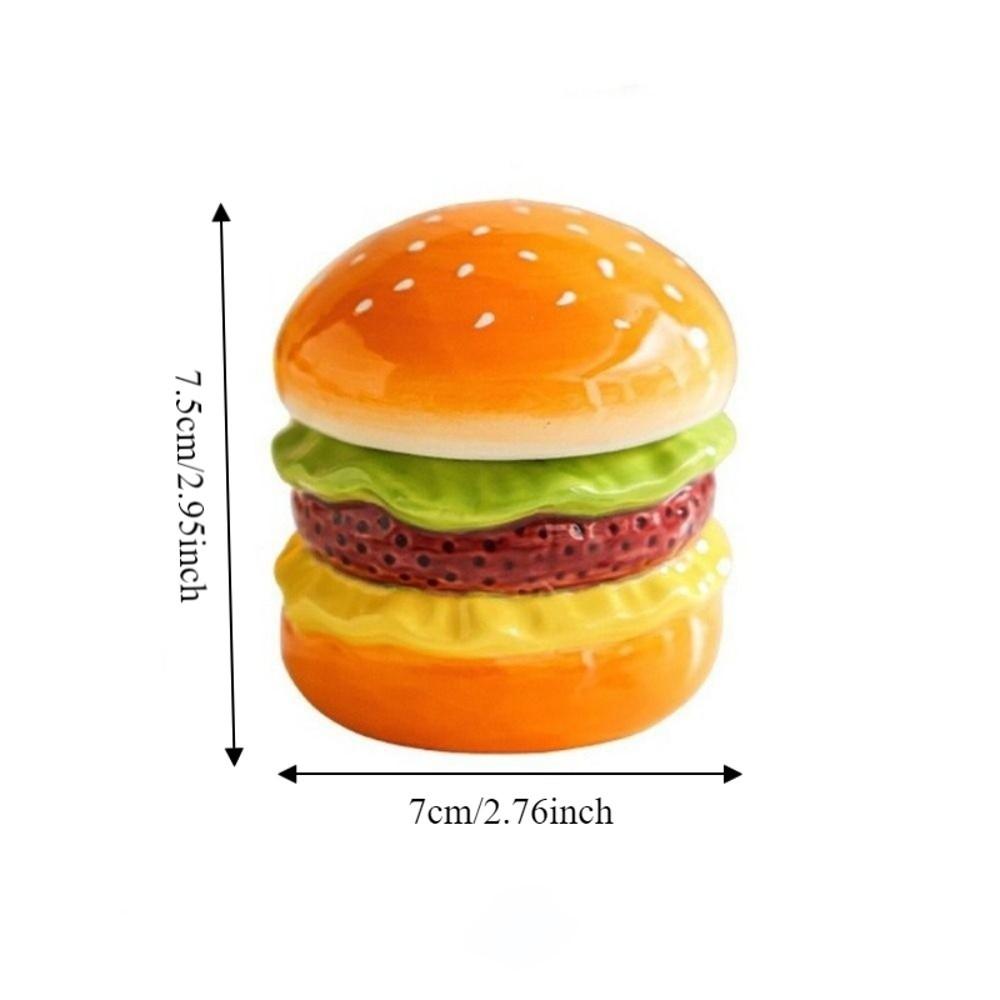 Dust-proof Toothpick Jar Decorative Cotton Swab Storage Box Hamburger Toothpick Holder  Bedroom