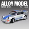 1/24 Porsche 911 964 Carrera RS Alloy Car Diecasts & Toy Vehicles Car Model Sound and Light Pull Back Car Toys for Kids Gifts