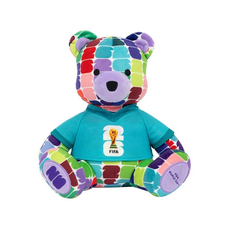 2026 World Cup Teddy Bear Plush Toy, 10-Inch Colorful Stuffed Animal Doll