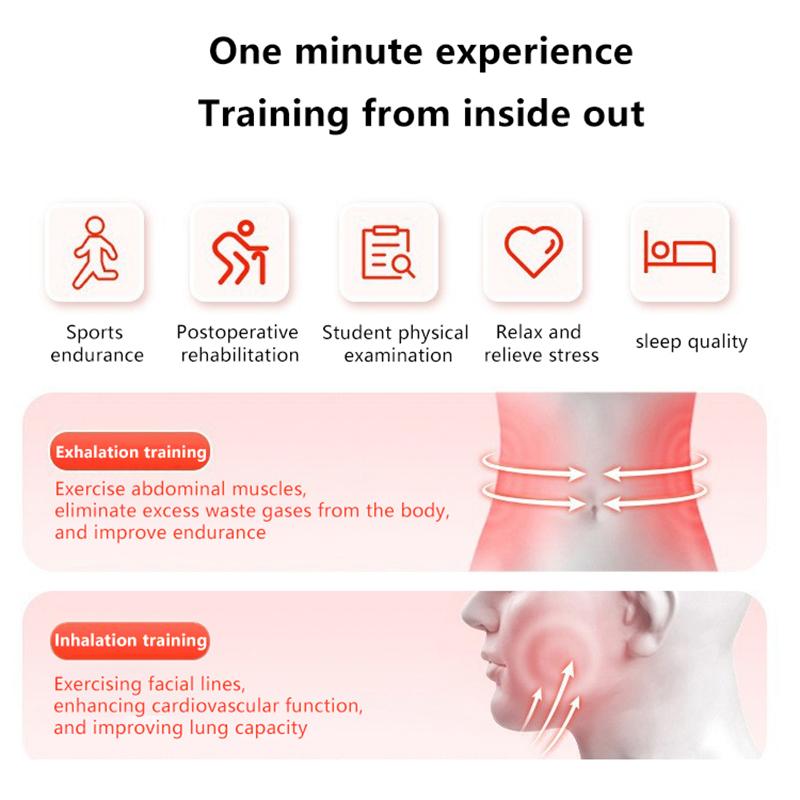 1 Set Breathing Exercise Device Abdominal Muscle Trainer Deep Breathing Dumbbell Men Women Adults Lung Capacity Training Device