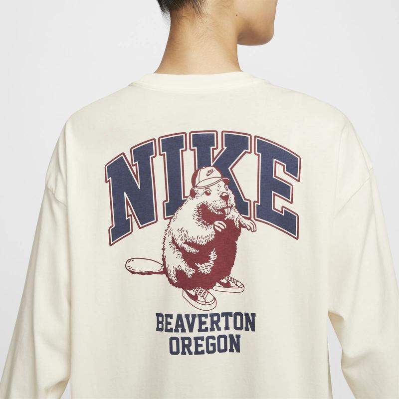 New Nike Sportswear T Shirt Women's Sail White HV5823-133