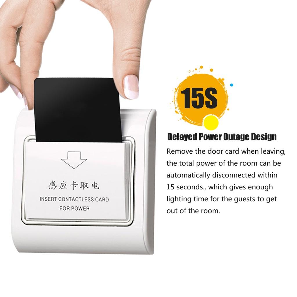 Hotel Energy Saving Switch Rfid Card Smart Induction Hotel Power Switch 40A Timer Delay 6000w 86mm