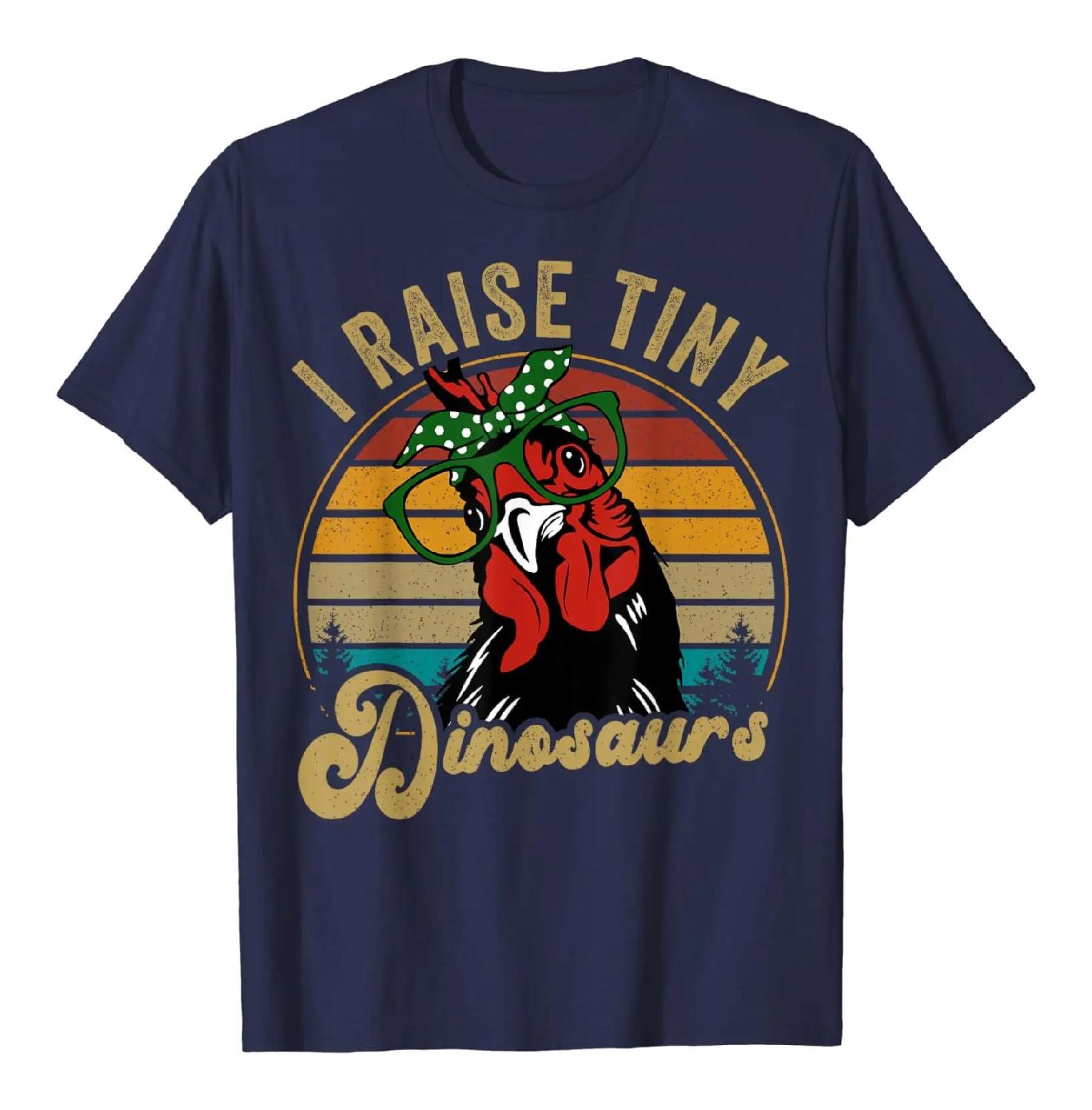 Chicken-Shirt I Raise Tiny Dinosaurs Funny Mama Hen Farm Mom T-Shirt S чёрный