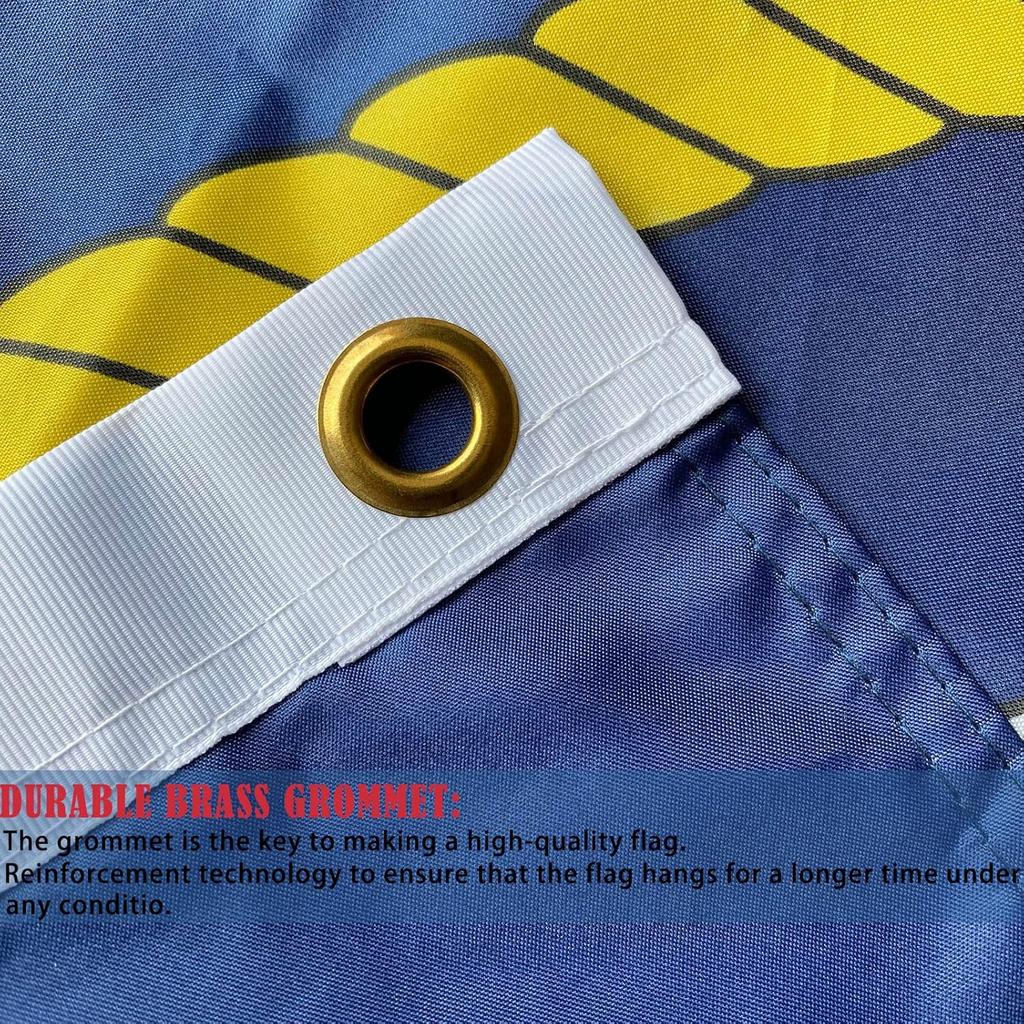 Navy Emblem Military Flag 4x6 Outdoor Double Sided- Heavy Duty 3ply United States Navy Naval Flags Super Durable USN Flags 4 Rows Stitched Edge