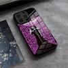 Band D-Deep P-Purple Phone Case For IPhone 17 Air 16 E Pro Max 15 14 13 Mini 12 Pro 11 Max Plus Black Glass Cover