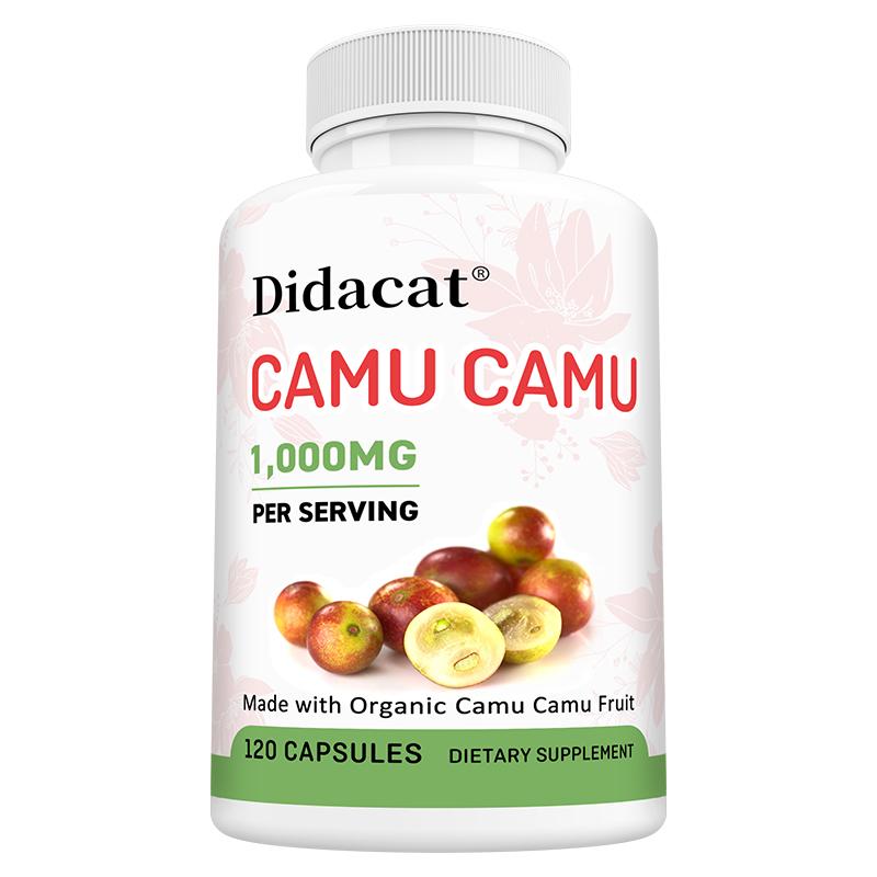Organic Camu Camu 1000mg, 120 Capsules Natural Vitamin C and Immune Support Supplement 120PCS
