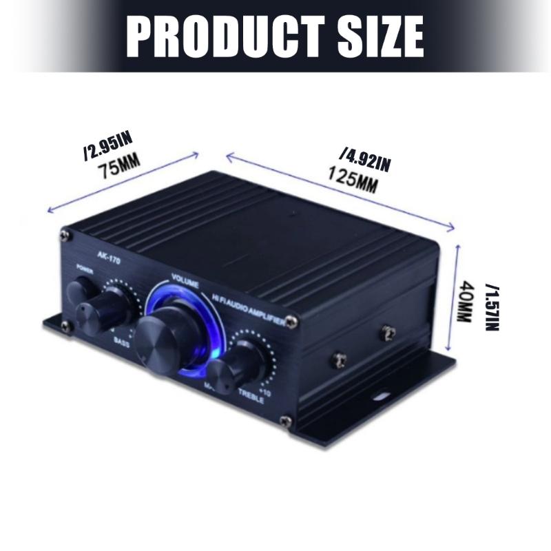 Home Sound System Digital Amplifier 12V 2A 20W+20W Double Channel HiFi 2.0 Stereo Sound Amplifier Home Studio Office